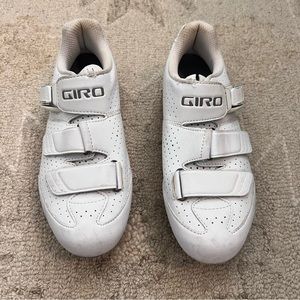 Giro white Velcro bike shoes